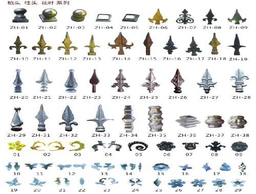 洛陽(yáng)鐵藝-槍尖、柱頭、小花